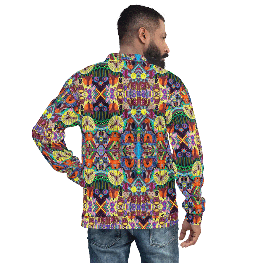 Abstract Doodle Animals Unisex Bomber Jacket product image (4)