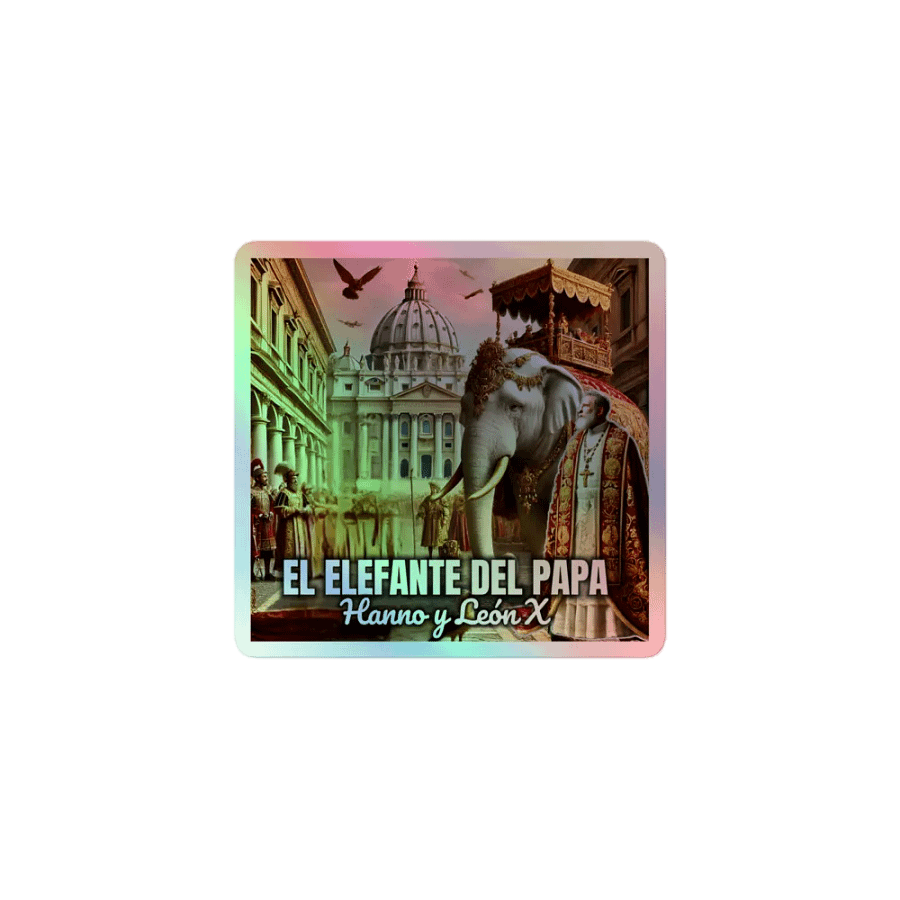 Renaissance Elephant Holographic Sticker Sheet product image (1)