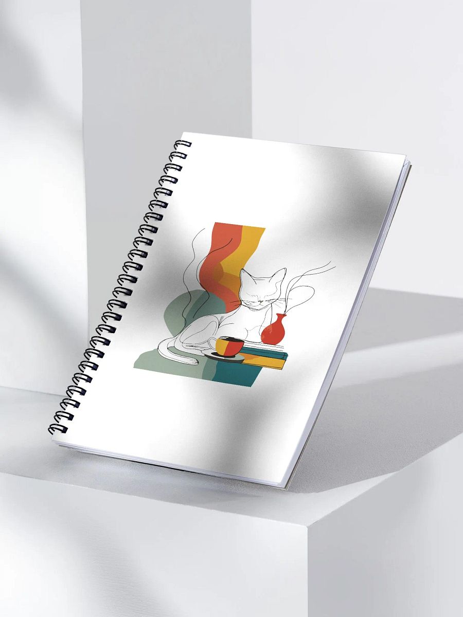 Whiskered Wonderland Spiral Notebook - Gift For Cat Lovers product image (3)