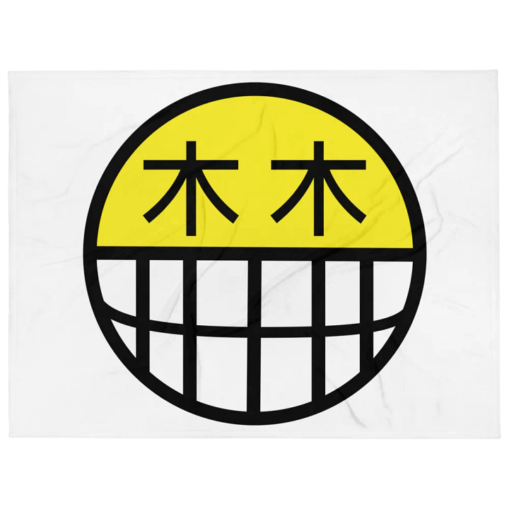 Kanji Smile Throw Blanket product image (1)