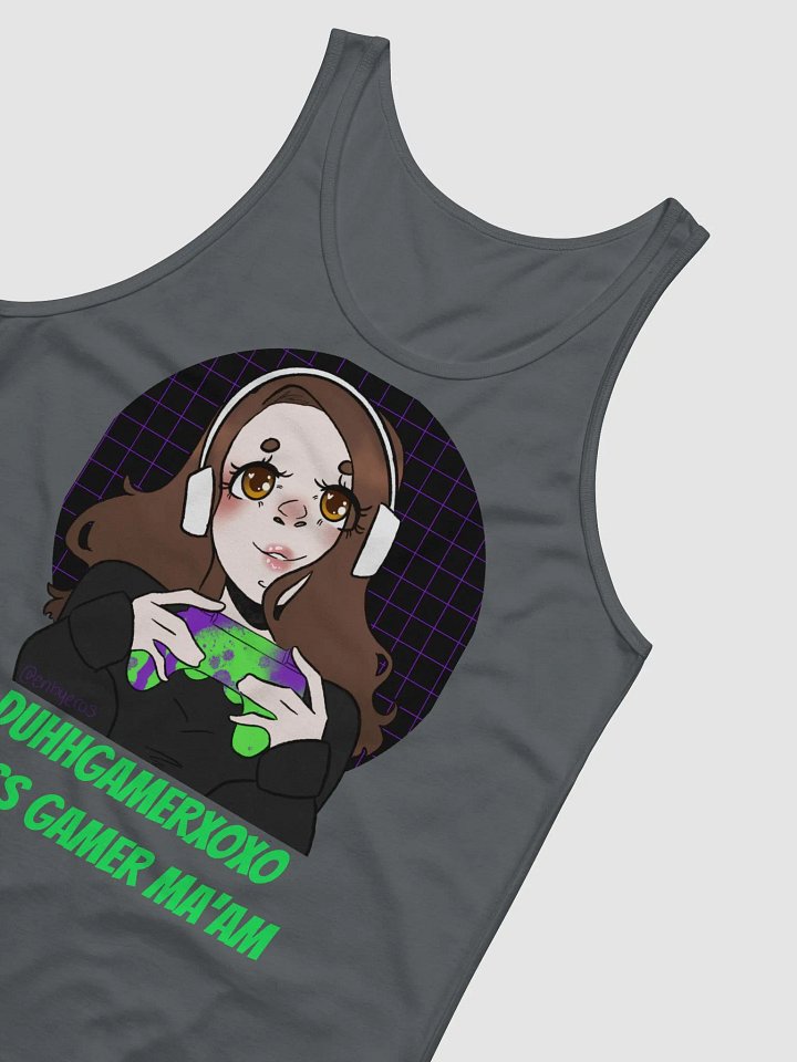 DuhhGamerXOXO/Miss Gamer Ma'am Jersey Tank - Green Text product image (2)