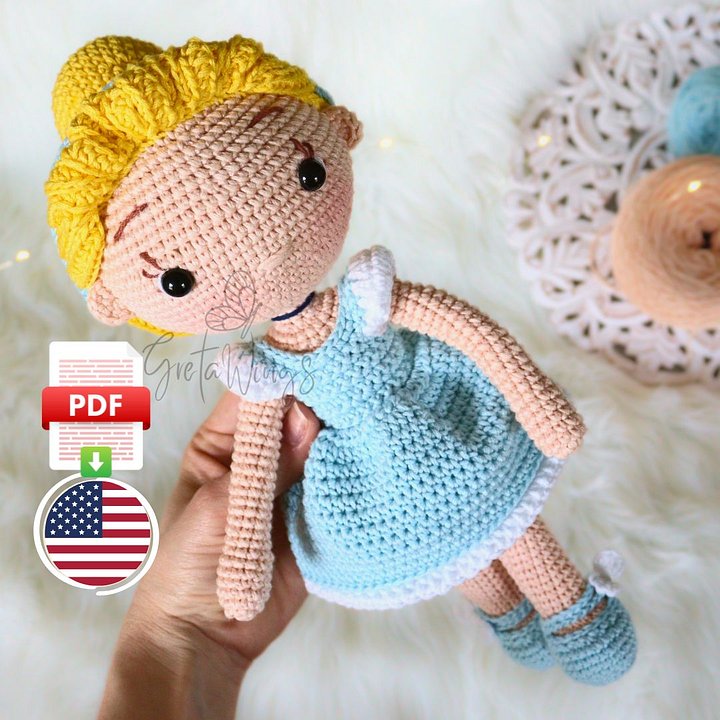 Princess Cinderella Amigurumi Pattern (Digital Download) product image (1)