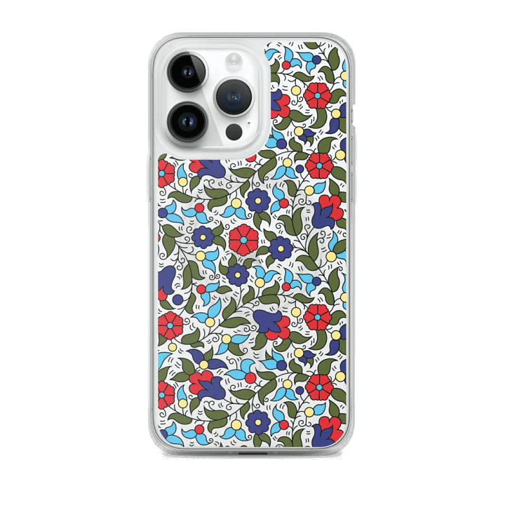 Khalili Ceramic Inspired Floral Clear iPhone Case product image (2)