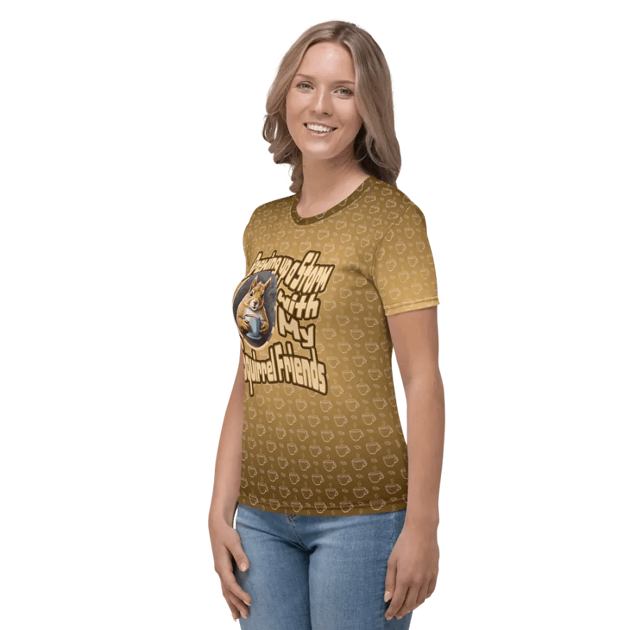 Brewing up a Storm with my Squirrel Friends All Over Print T-shirt product image (4)