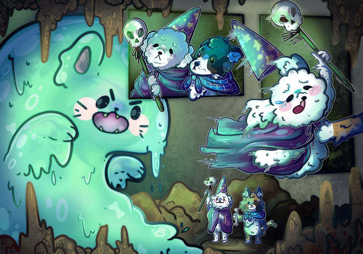 DnD Doggos Slime (Postcard Print) 💀 product image (2)