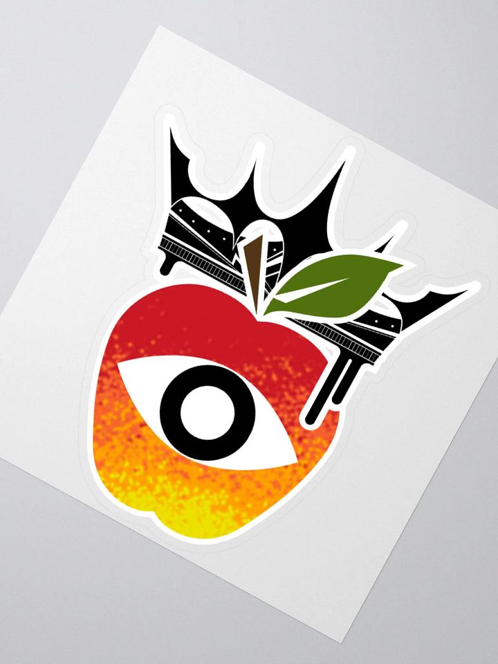 Crowned Apple LARGE (Color) ✦ Kiss Cut Stickers product image (5)