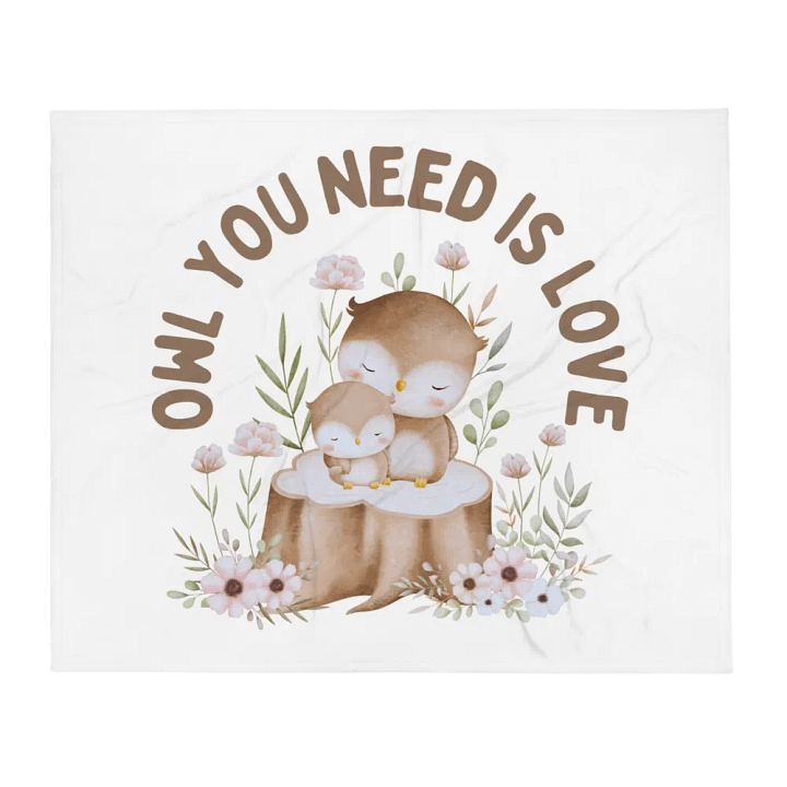 Whimsical Owl Love Throw Blanket product image (2)