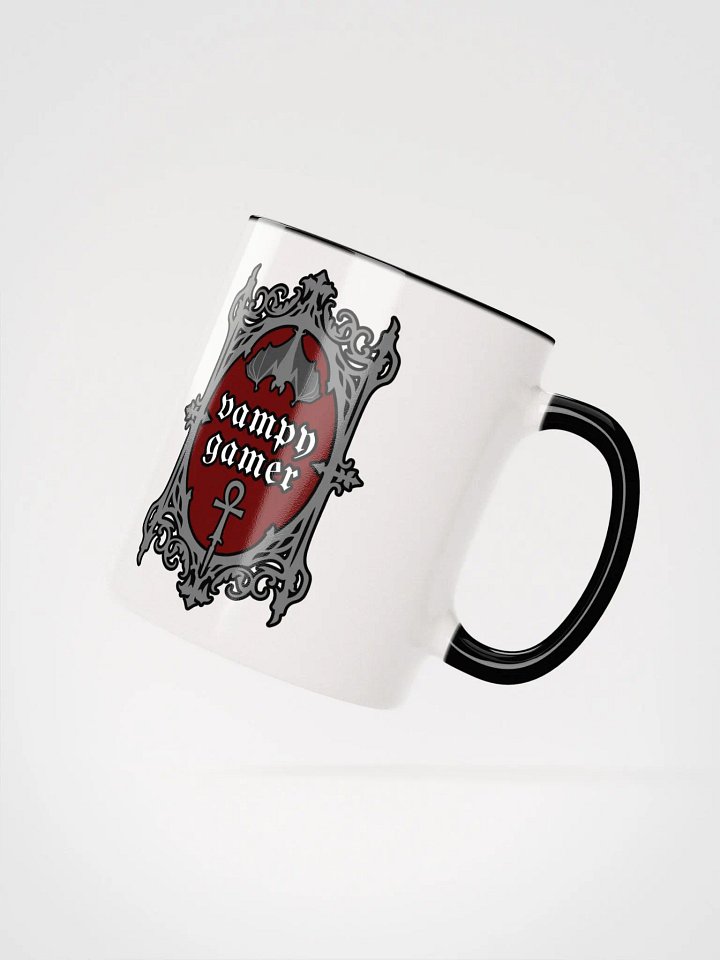Vampy Gamer Mug – White with Black Accents product image (2)