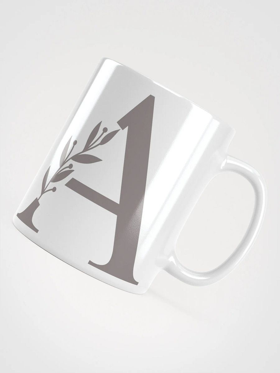 Aesthetic Foliage White Mug (Charcoal) product image (4)