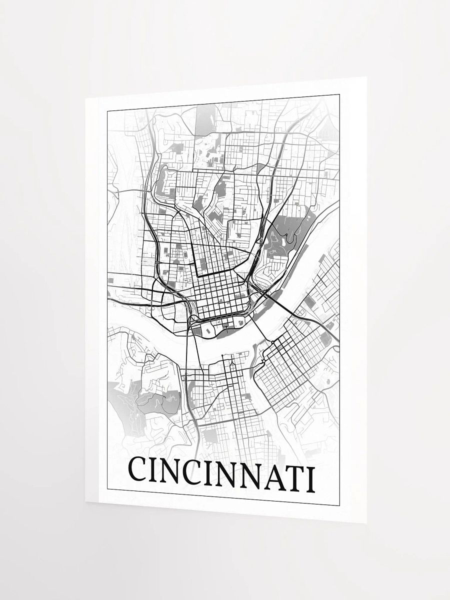 Cincinnati, Ohio, USA, city map print product image (6)