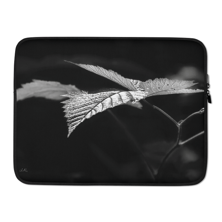 Sunlight on a Salmonberry Leaf Laptop Sleeve product image (2)