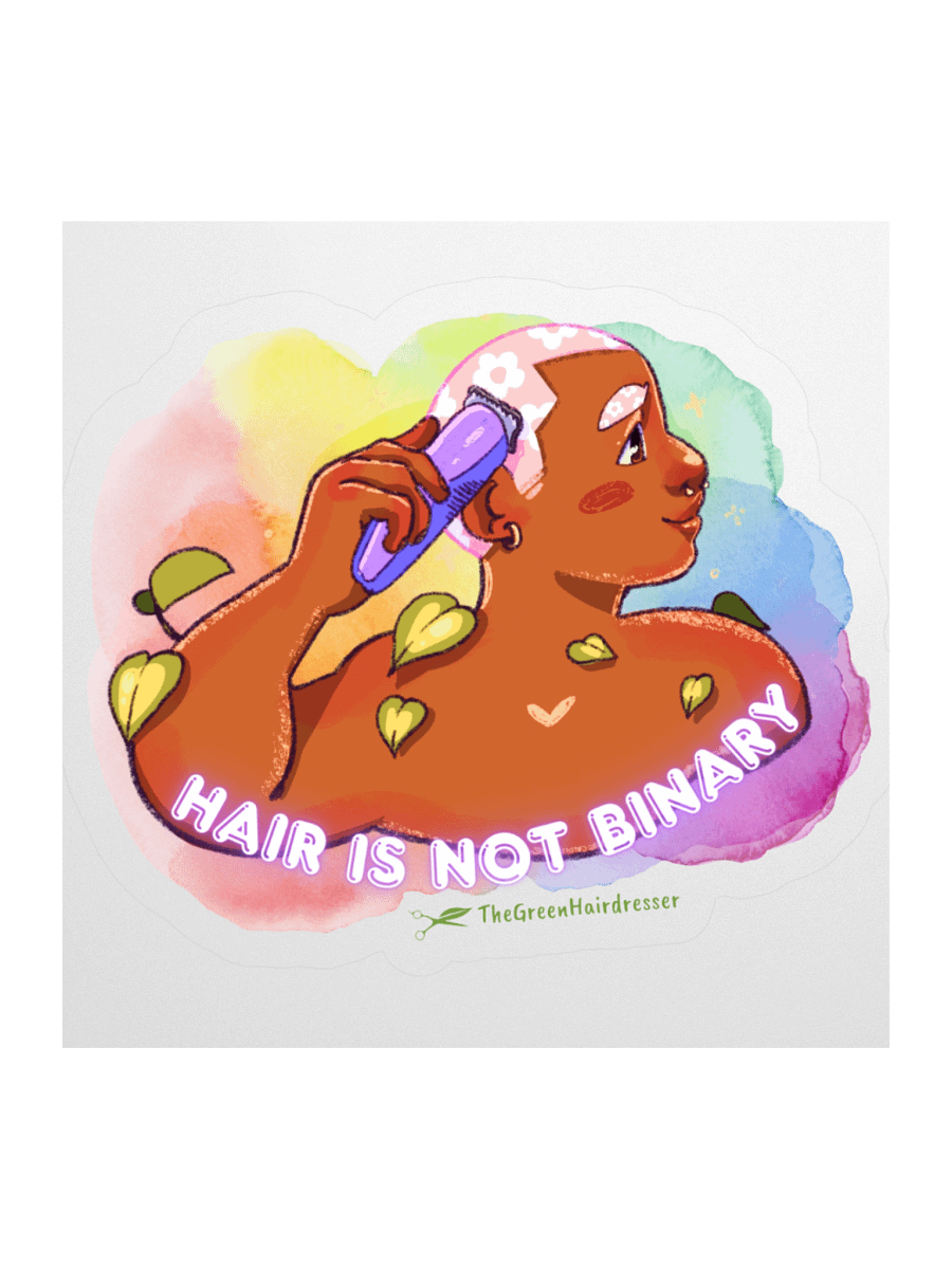 Hair is Not Binary Sticker product image (1)