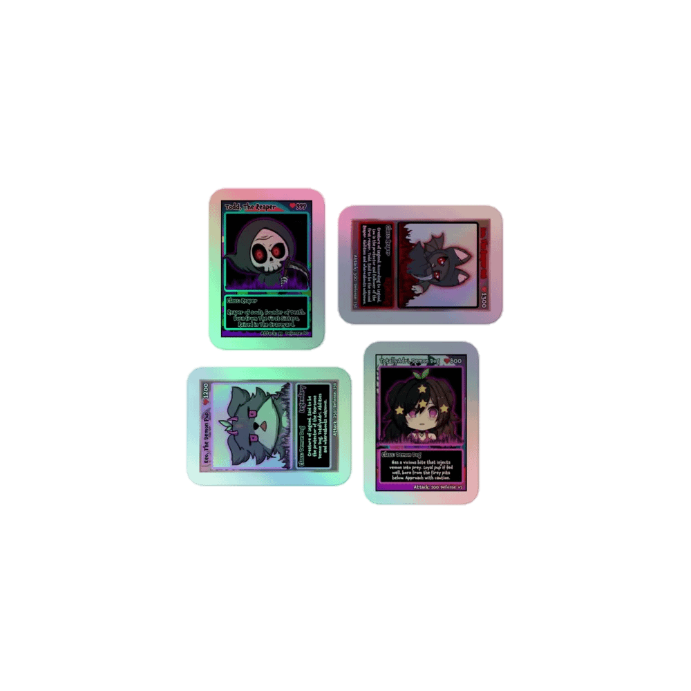 The Hell Cardz Holographic Large 4-Pack Stickers product image (1)