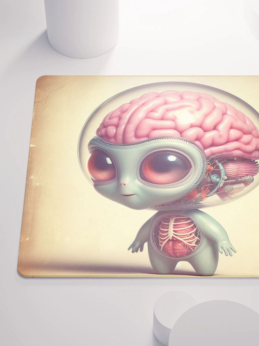Cute Alien Robot Vintage Design Gaming Mouse Pad product image (6)