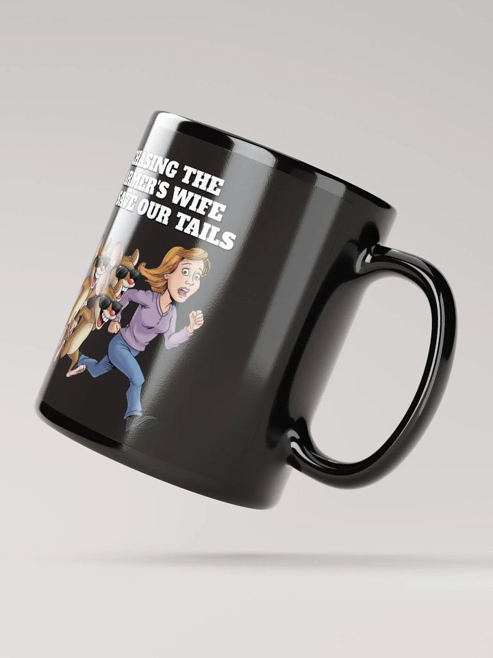 Chasing The Farmer's Wife - Three Blind Mice - Parody Black Mug product image (2)