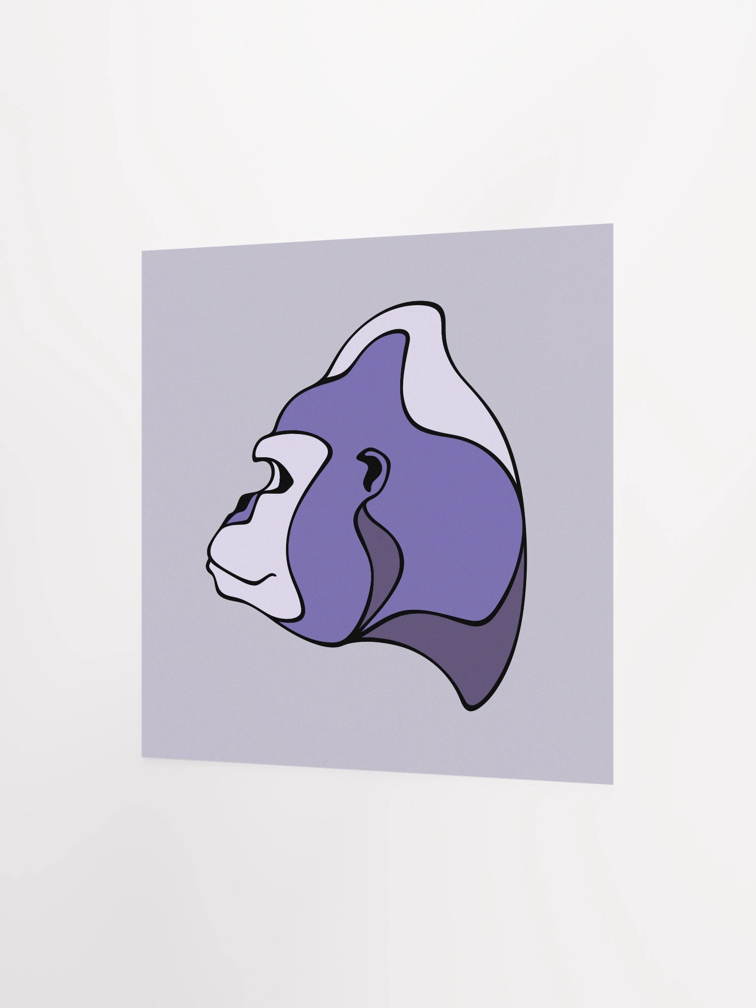 Majestic Gorilla - Square Matte Paper Poster product image (2)
