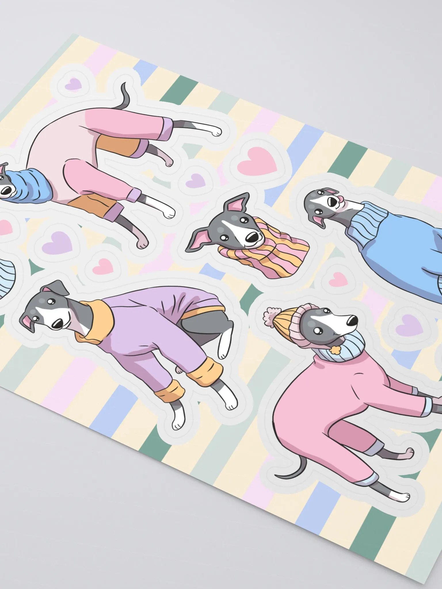 Cute Whippet Dog Fashion Sticker Sheet product image (3)