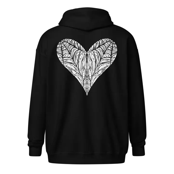 Webbed Heart Unisex Zip Hoodie product image (1)