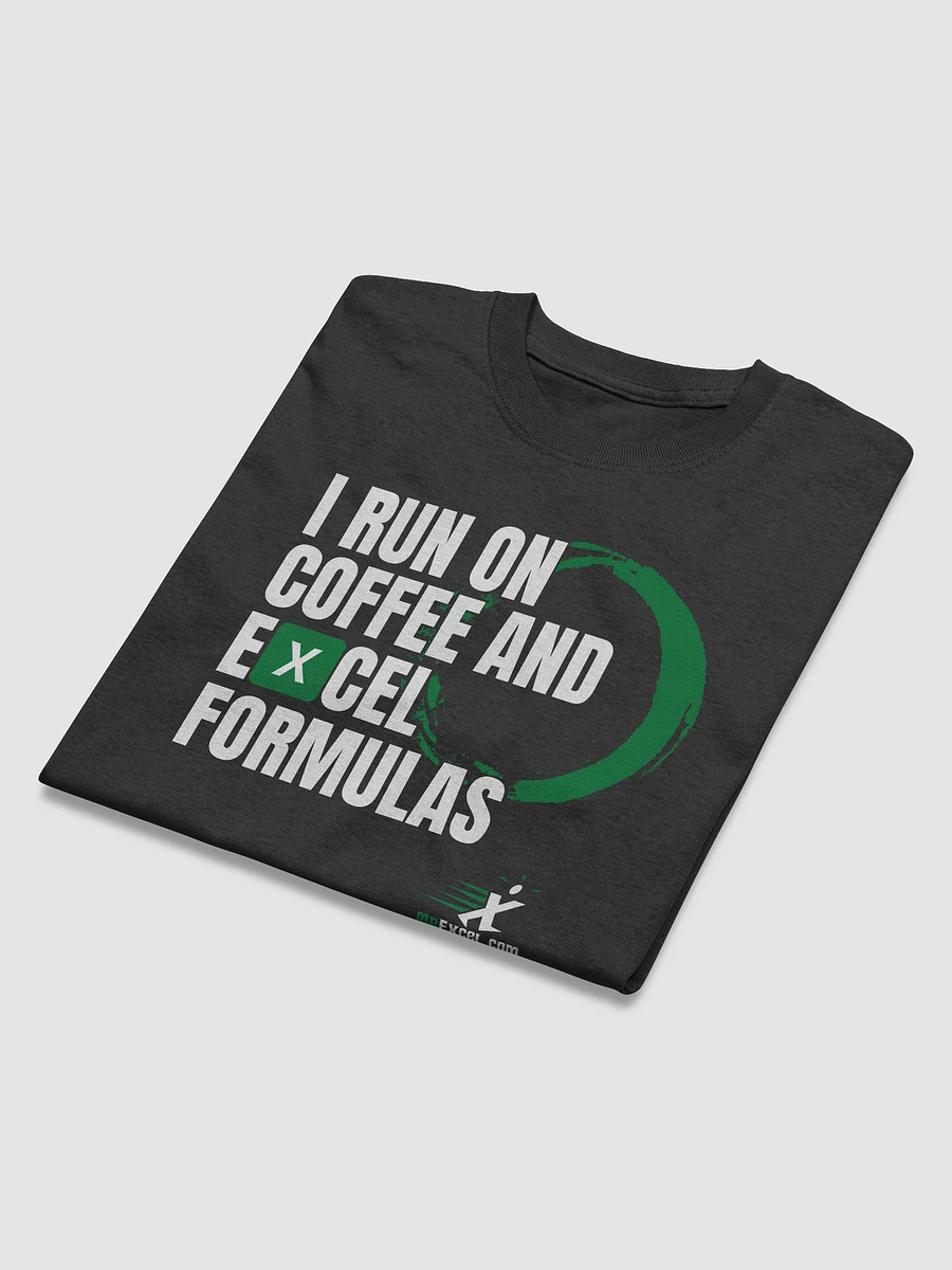 Run on Coffee and Excel Formulas - Black T-Shirt product image (4)