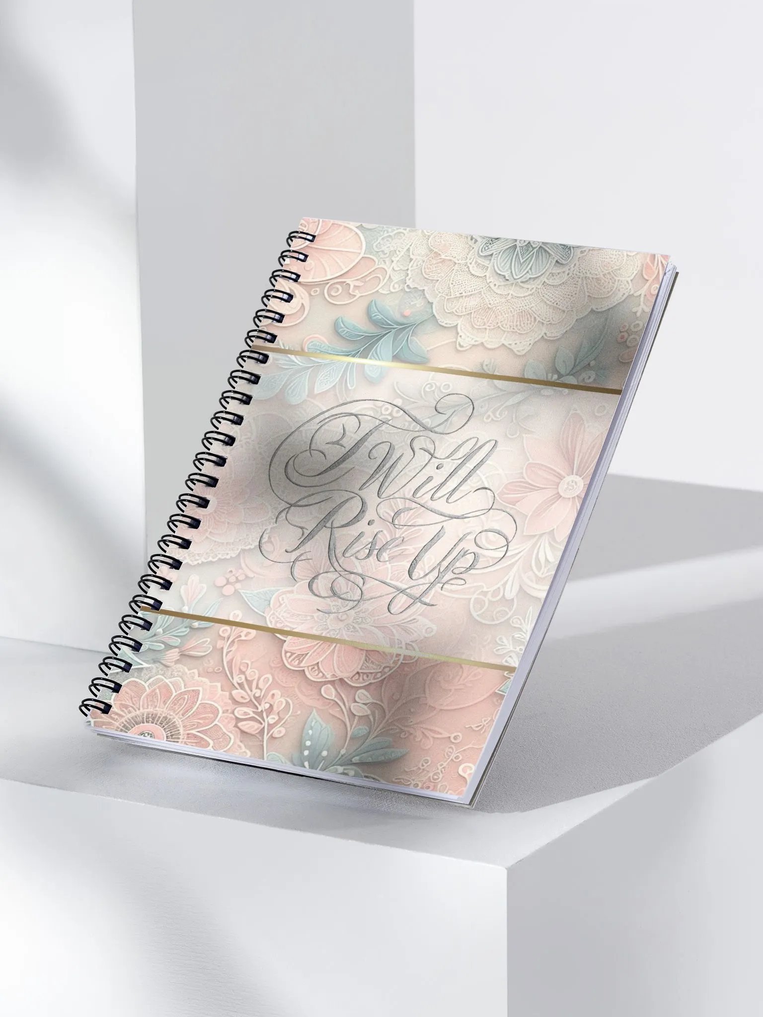 Spiral Notebook w. Inspirational / motivational quote - I Will Rise Up product image (2)