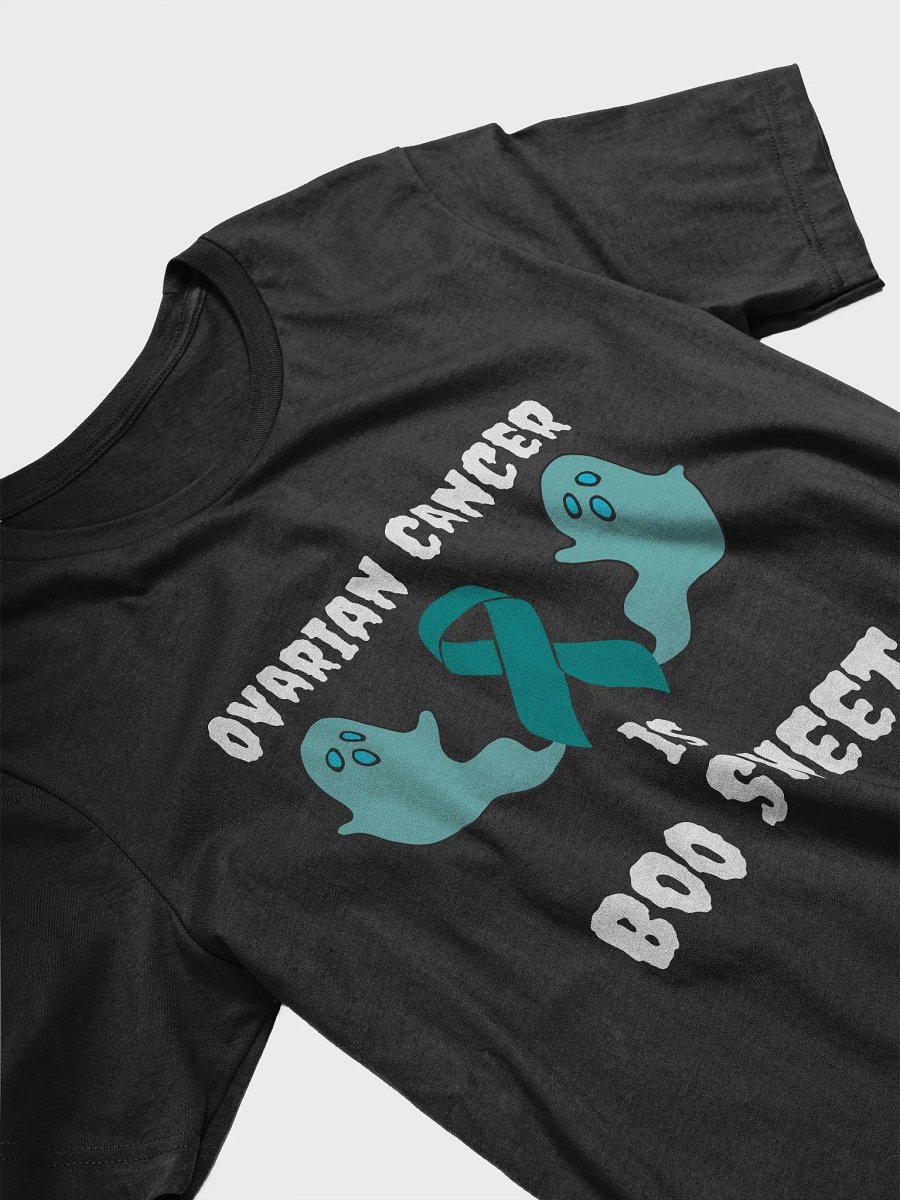 Ovarian Cancer is Boo Sheet Teal Boos Halloween Ghost T-Shirt product image (3)
