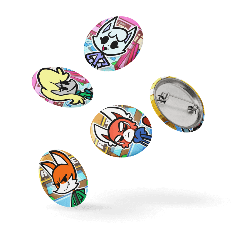 Top and RabRab (Wildside Citizens) Pin Buttons Set 1 product image (6)