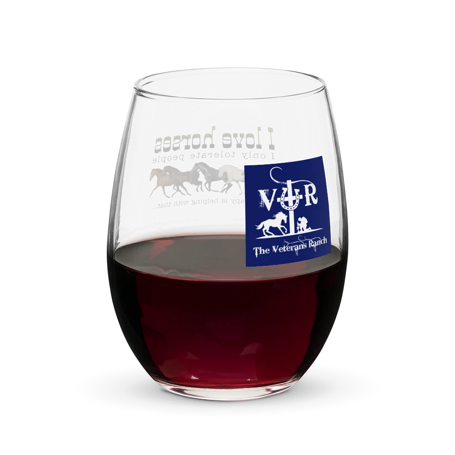 I Love Horses Stemless Wine Glass product image (6)