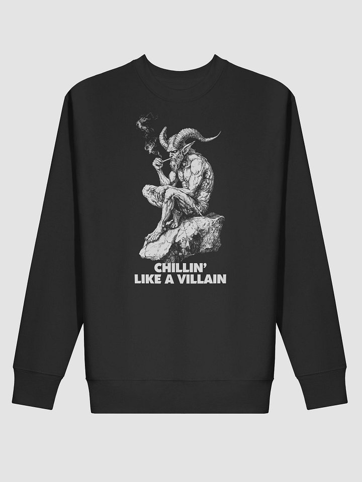 Chillin' Like A Villain - Smoking Devil Demon Satan sweatshirt product image (2)