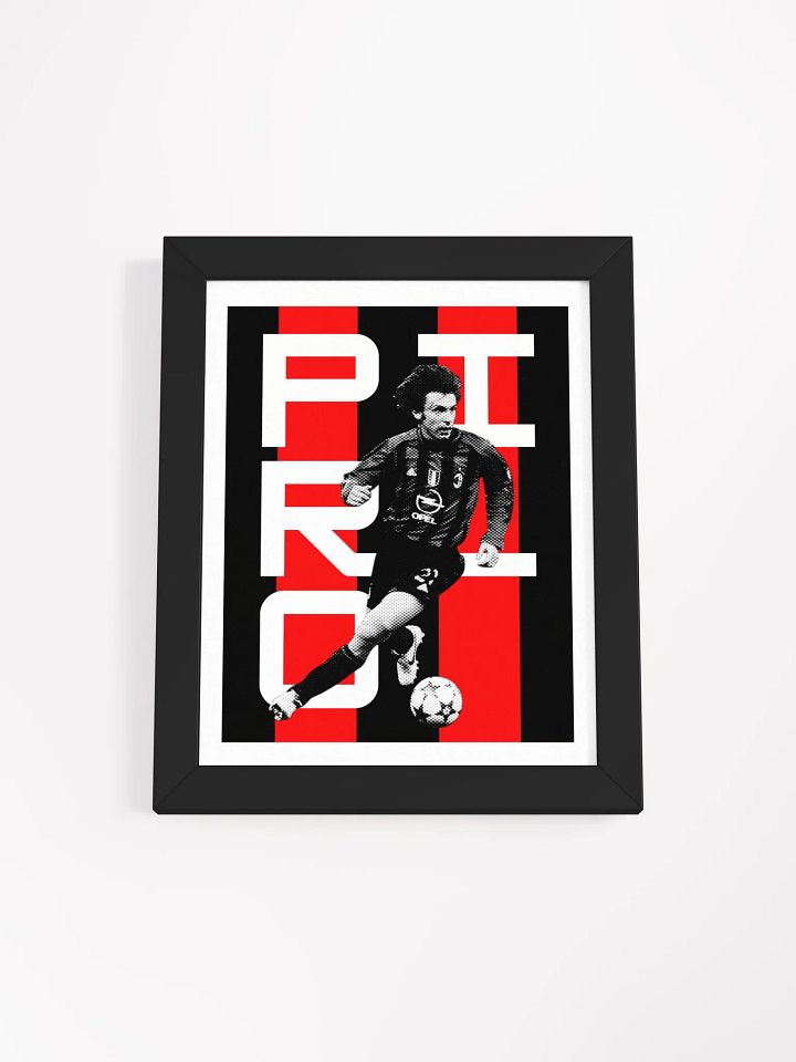 Andrea Pirlo BW AC Milan Name Art Framed Print product image (1)