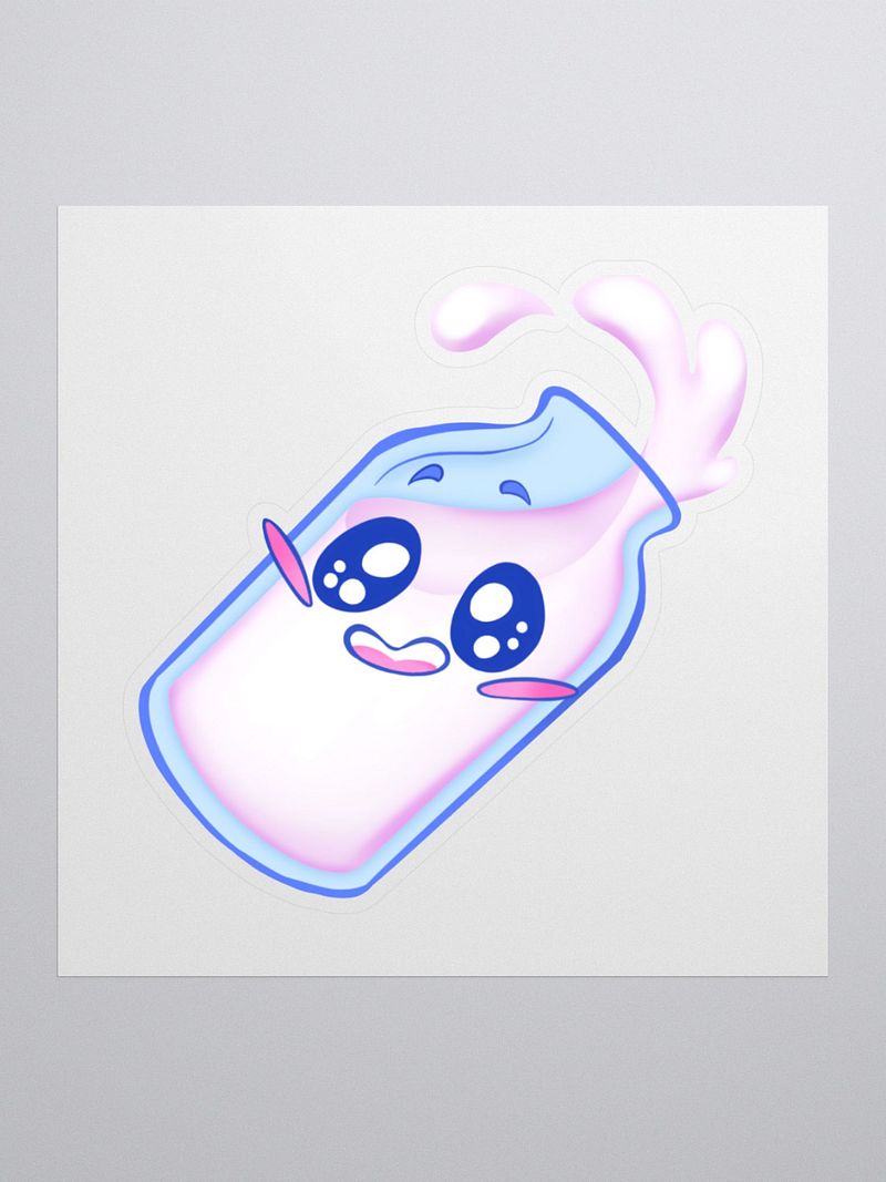 Kawaii Milk Bottle Sticker