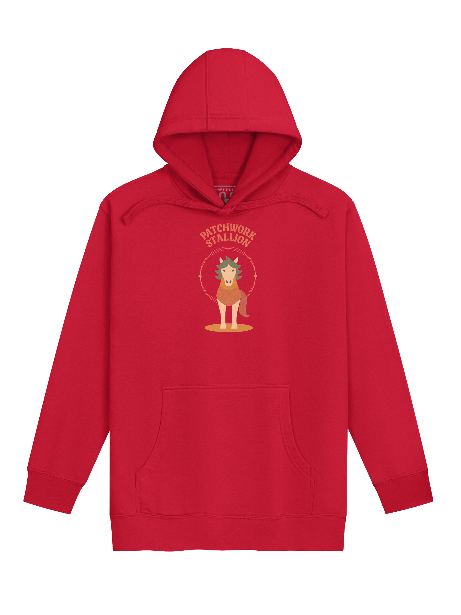 Patchwork Stallion Hoodie – Cozy Western Artwear for Bold Souls - by M‑Art & Design product image (1)