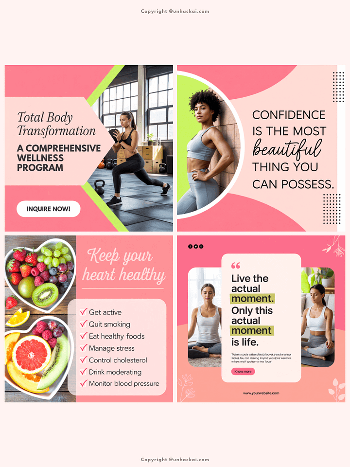 30 Wellness Ideogram AI Prompts for Instagram Posts product image (2)