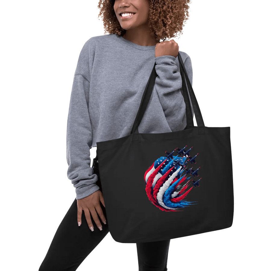 Patriotic Swirl Organic Tote product image (6)