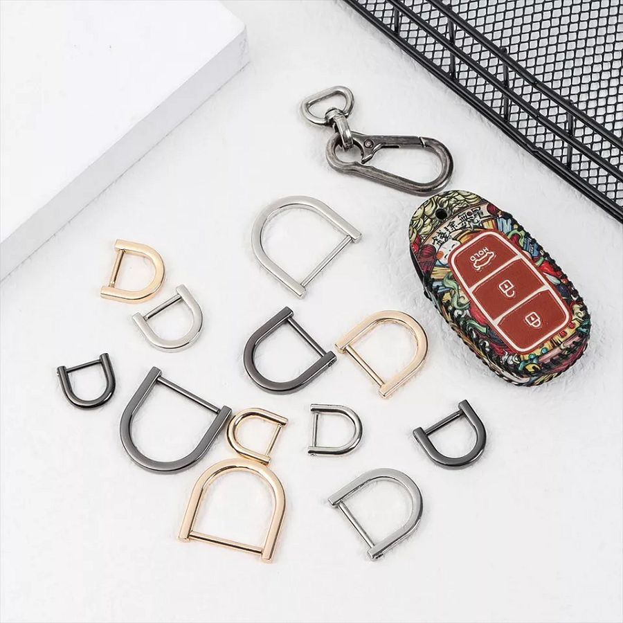 Detachable Open Screw D Ring Buckle Shackle Clasp for Leather Craft Bag Strap product image (3)