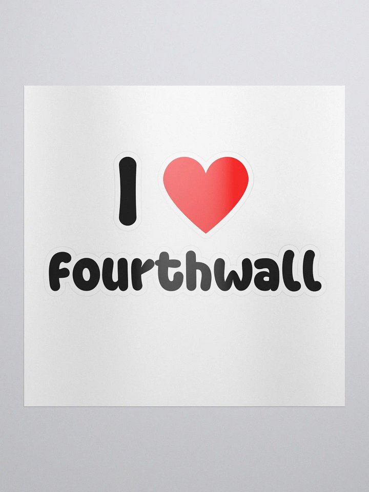 I Love Fourthwall Sticker product image (1)