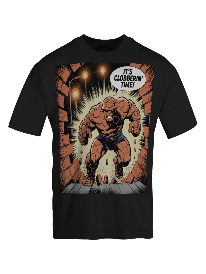 The Thing Clobberin' Time Oversized Faded T-Shirt – Orange Rock Rampage product image (1)