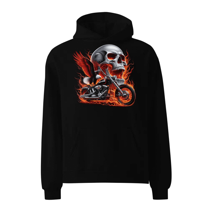 Rebel Rider Skull Oversized Hoodie #28 product image (1)
