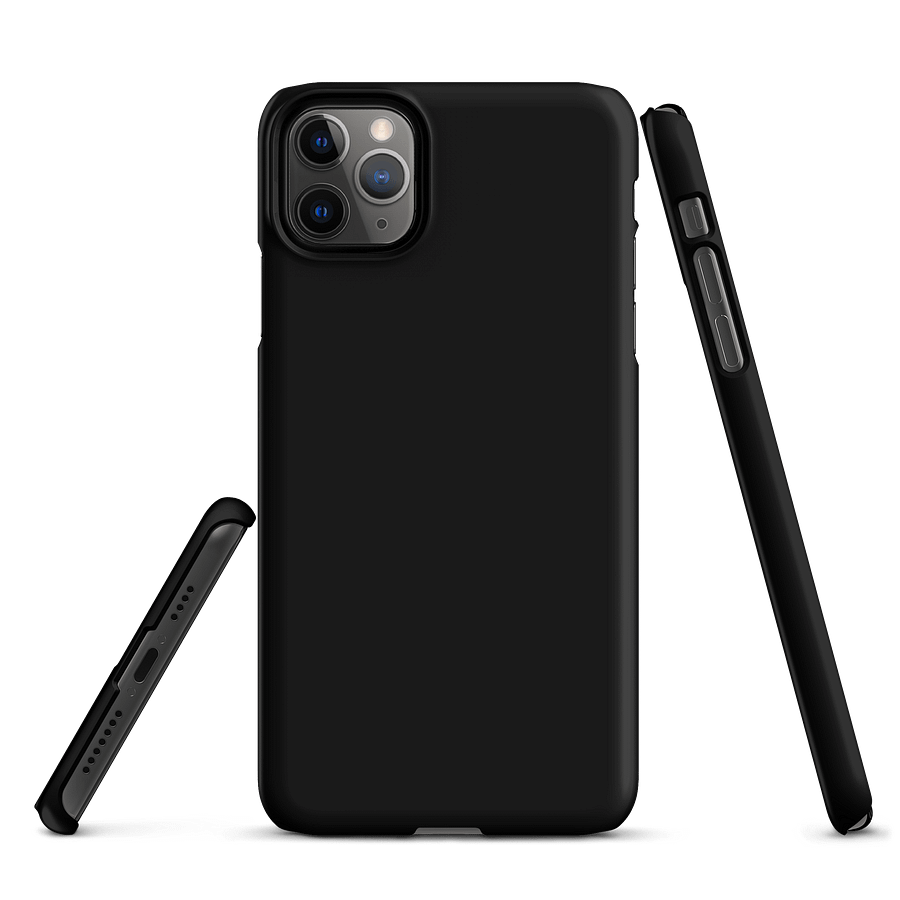 Black Solid Color iPhone® Matte Snap Case product image (3)