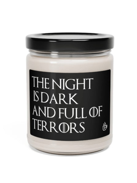 The Night Is Dark and Full of Terrors Candle – Fantasy Inspired Scented Candle product image (2)