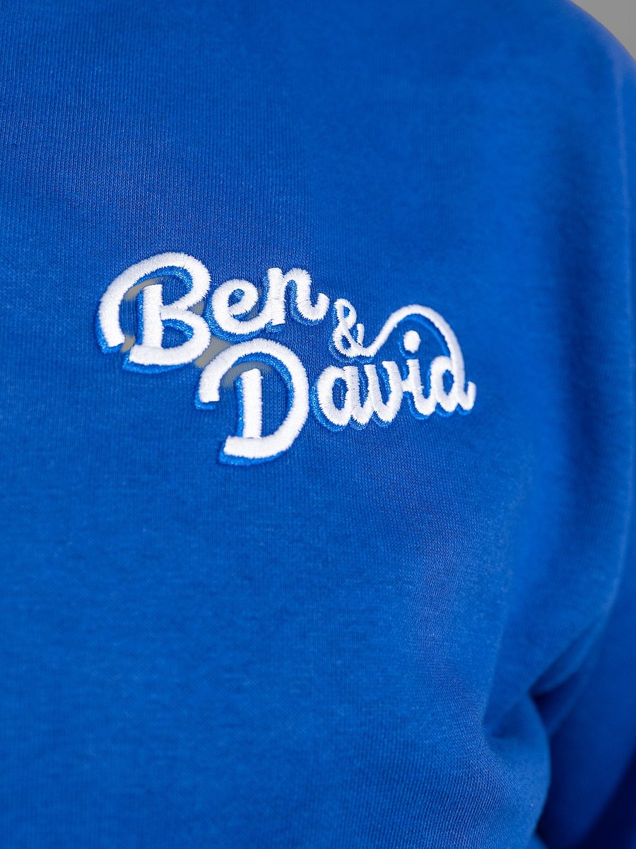 Cruise with Ben and David Logo Embroidered Unisex Hoodie - Blue product image (9)