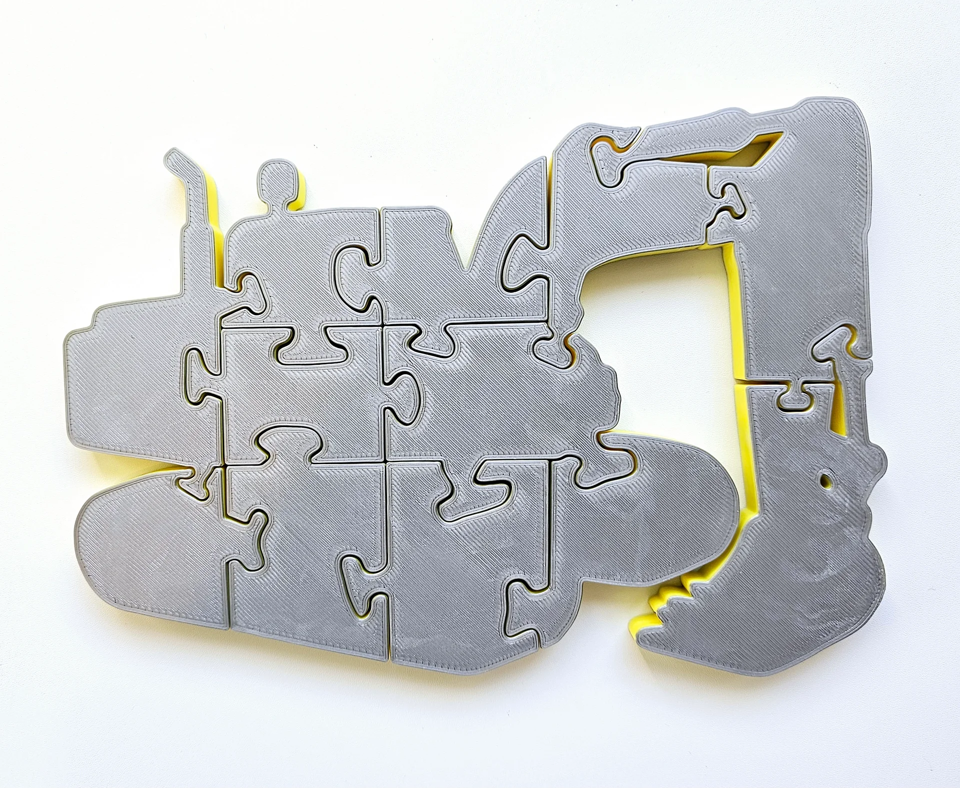 Excavator 3D Printed Jigsaw Puzzle – A Heavy-Duty Challenge for Kids! product image (3)