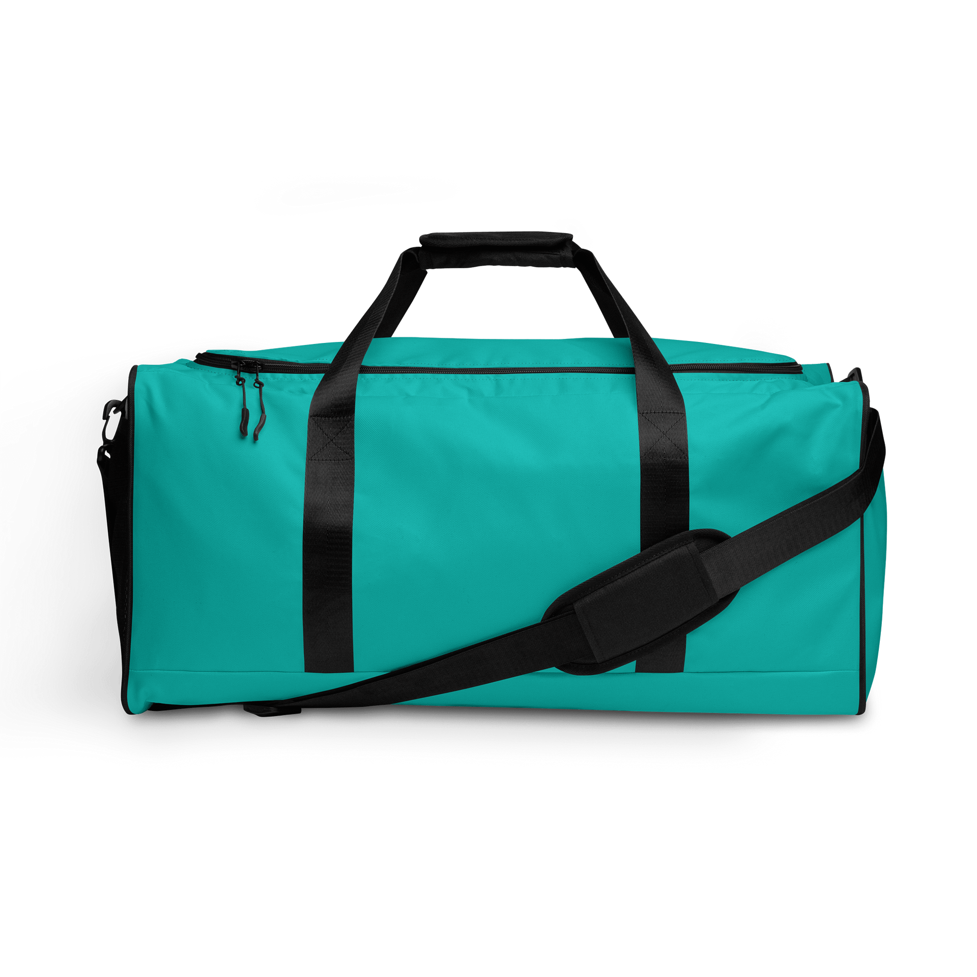 Aquamarine Blue Solid Color Duffel Bag product image (1)
