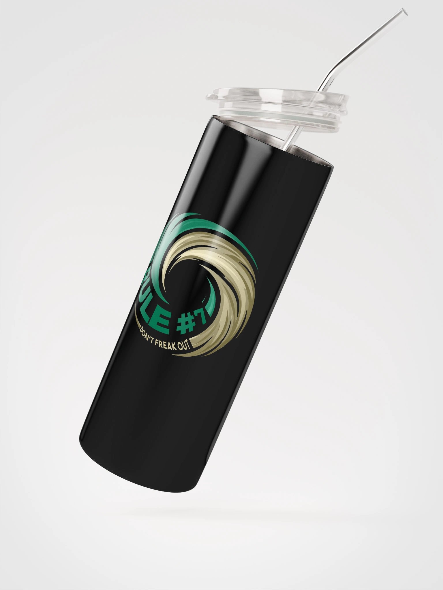 Rule #7 Stainless Steel Tumbler Green and Gold product image (4)