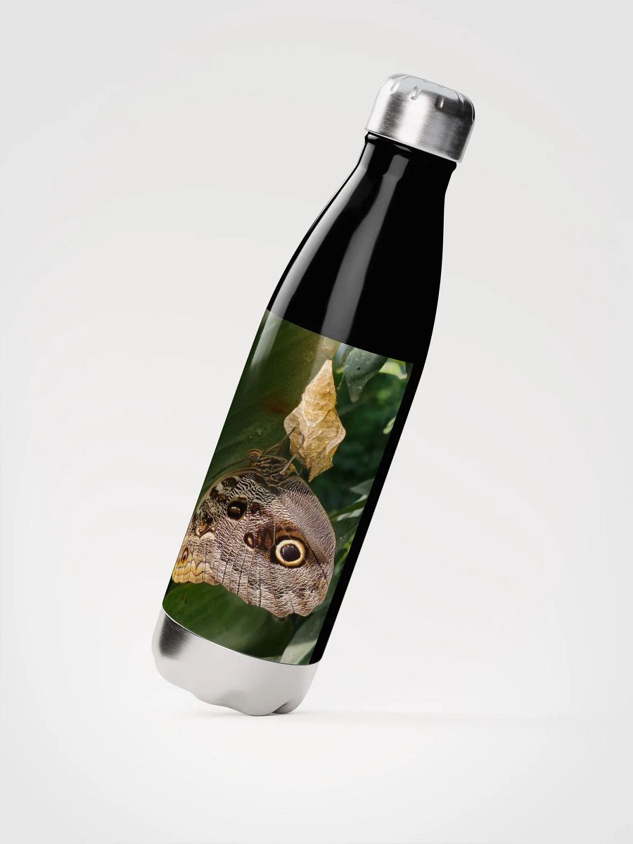 Tropical Owl Butterfly Stainless Steel Water Bottle product image (3)