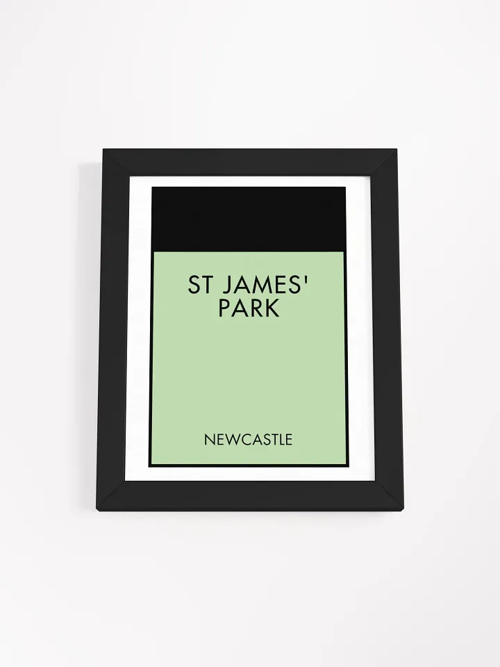 St James’ Park Newcastle Monopoly Title Art Framed Print product image (2)