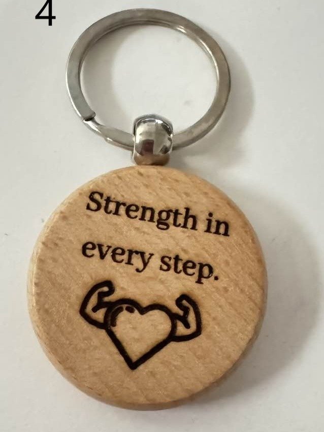 Wooden Engraved Illness Awareness Keychains | Chronic Pain, Cancer, & More (5) product image (4)