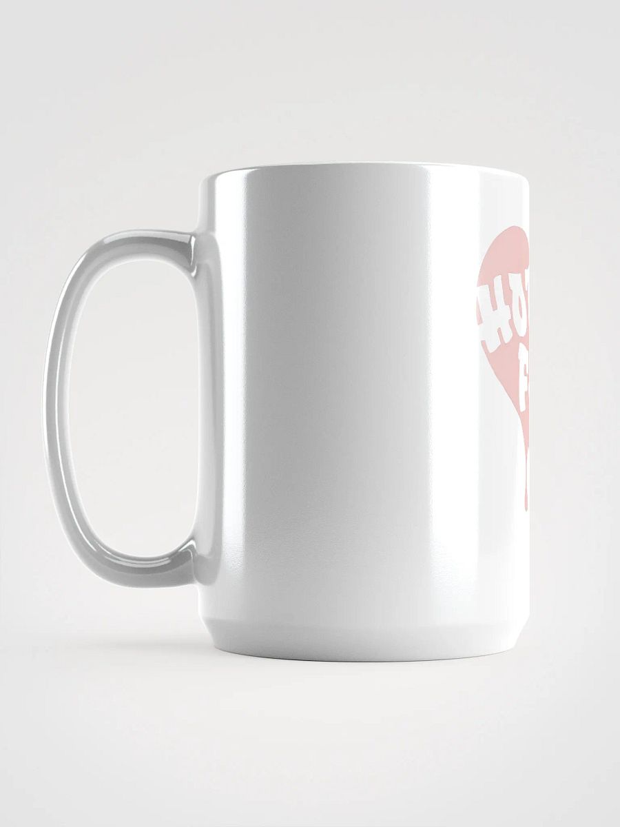 HOT BOX FAM TRANSPARENT PALE PINK HEART LOGO COFFEE MUG product image (6)
