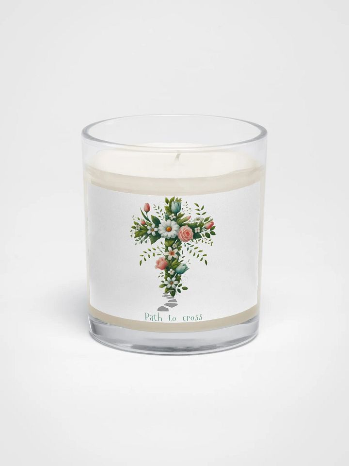 Floral Cross Soy Wax Candle product image (1)