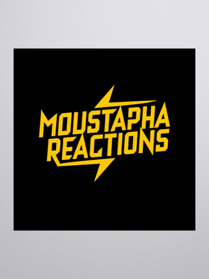 Moustapha Reactions Electric Vibes Kiss Cut Stickers - Gold_Black