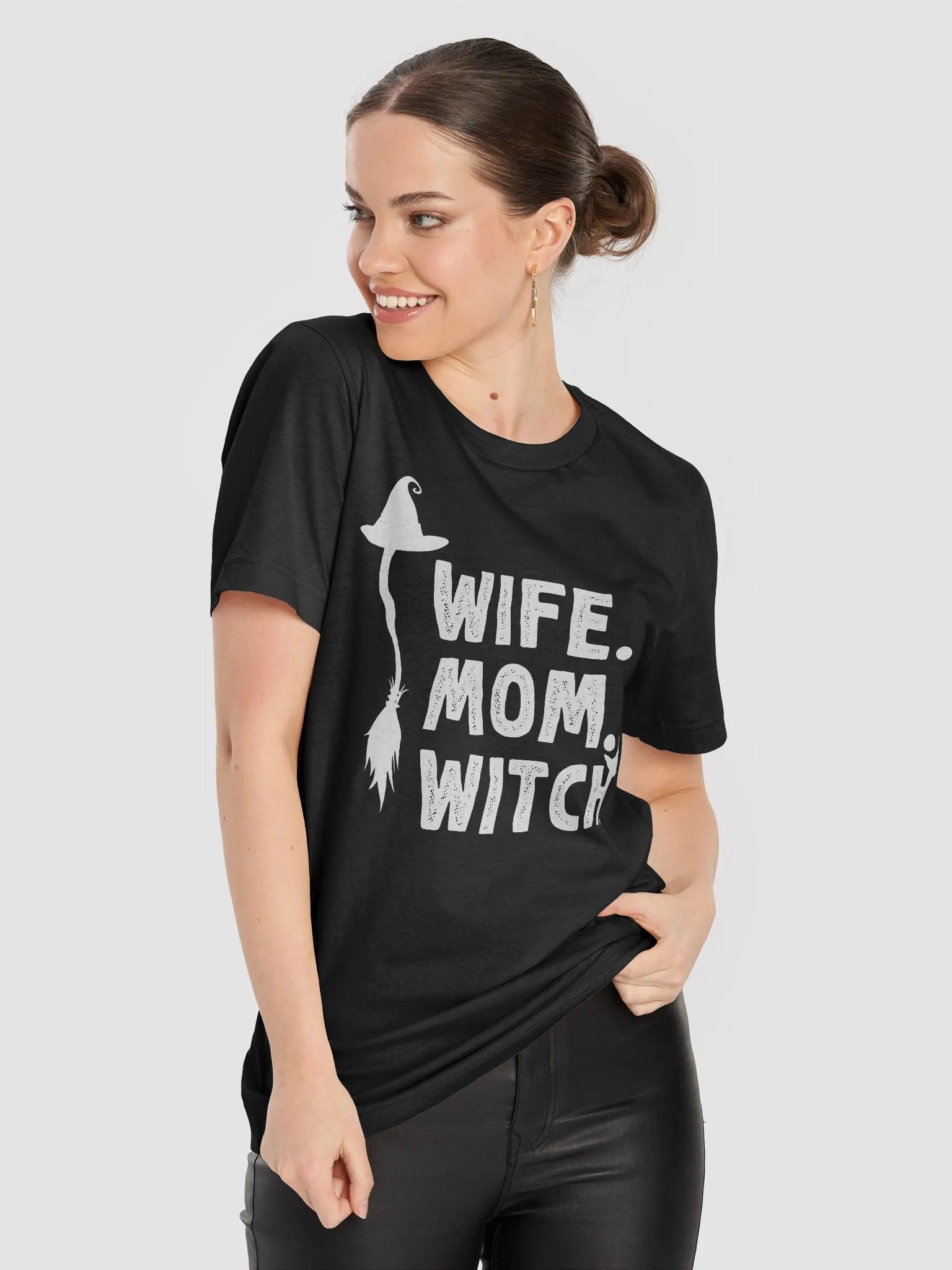 Wife Mom Witch Funny Sarcasm Saying Halloween T-Shirt product image (2)